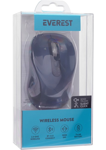 Eternal USB Siyah 2.4ghz 3000 DPI Kablosuz Mouse