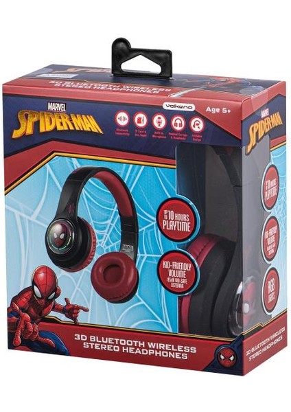 Bluetooth Kulaklık Marvel Spıderman Mikrofonlu Kablosuz Çocuk Kulaklığı LISANSLIMV-3054-SM