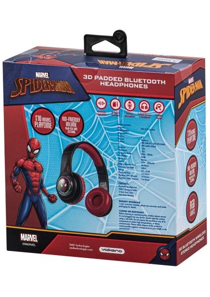 Bluetooth Kulaklık Marvel Spıderman Mikrofonlu Kablosuz Çocuk Kulaklığı LISANSLIMV-3054-SM