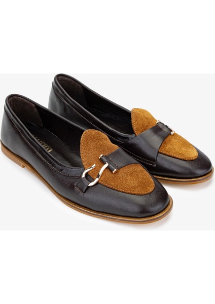 Kadın Kahverengi Loafer Ayakkabı 961 01 Bn Ayk SK24-25 Kahve Dr