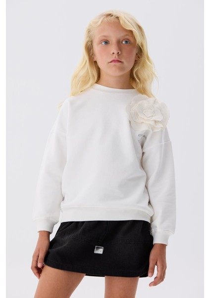 Bg Store Kız Çocuk Beyaz Sweatshirt fiyatları
