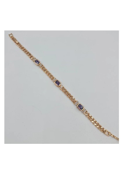 Rose Mor Taşlı Şık Tasarım Kadın Bileklik fırsatları