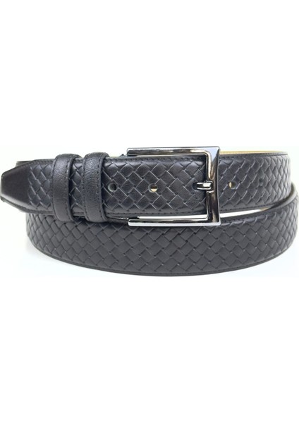 Rse Leather Goods Deri Erkek Kemer - Desenli - 3,5 cm