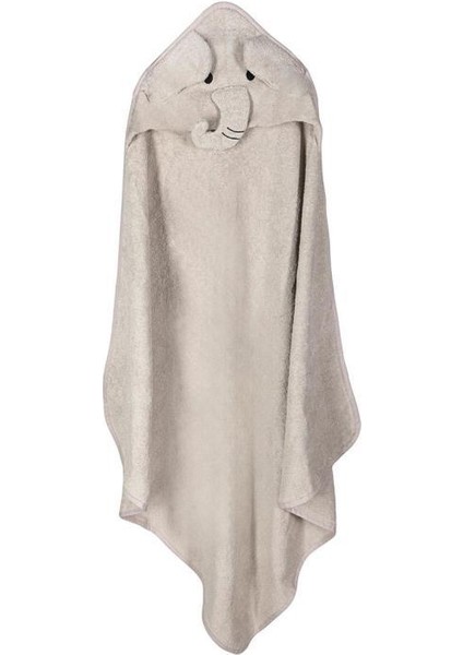 Sty Elephant Kapüşonlu Gri Çocuk Havlu 100X100