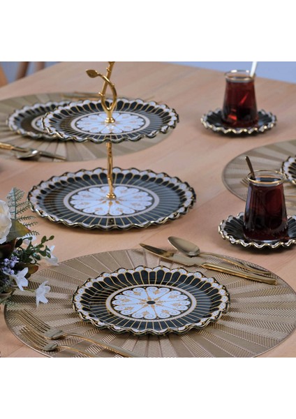 Renoir Altın Yaldızlı 6 Kişilik 26 Parça Pasta Takımı