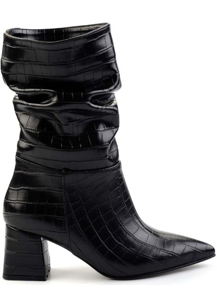 Siyah Kroko Kadın Bot & Bootie K02992152011 fiyatları