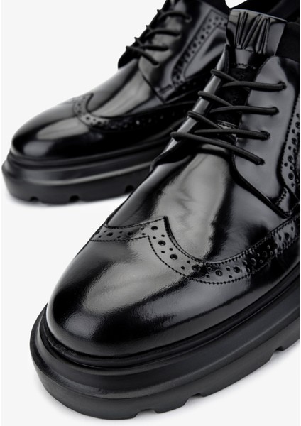 Erkek Hakiki Deri Siyah Açma Casual Ayakkabı 998 4103 Erk Ayk SK24-25 Sıyah Acma modelleri