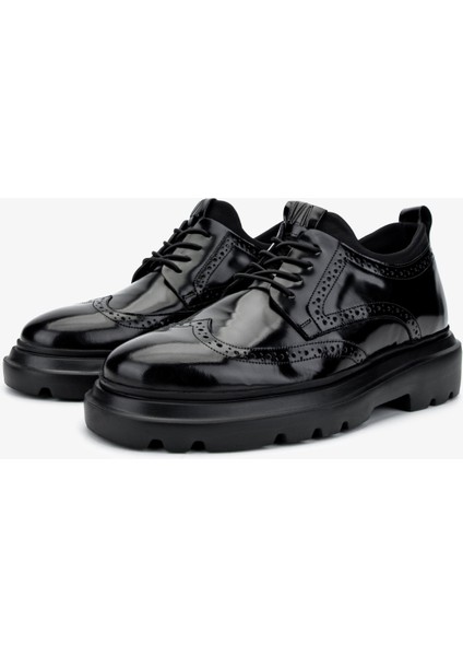 Erkek Hakiki Deri Siyah Açma Casual Ayakkabı 998 4103 Erk Ayk SK24-25 Sıyah Acma fırsatları