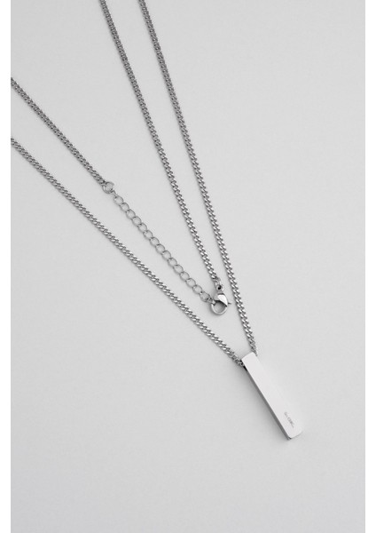 Minimal Stil 55 cm Çelik Erkek Kolye