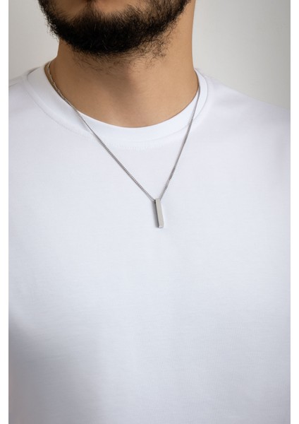 Minimal Stil 55 cm Çelik Erkek Kolye modelleri