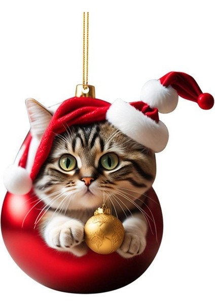 Yeni Noel Çan Yavru Dekorasyon Noel Ağacı Akrilik Düz Kolye Araba Kolye (Yurt Dışından)