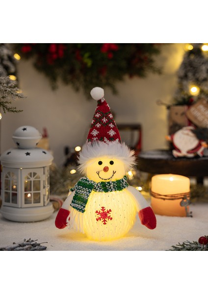 Noel Kardan Adam Bebek Süsleri Aydınlık Bebek Işıkları Ile Noel Kar Taneleri Kardan Adam Bebek Çocuk Hediyesi (Yurt Dışından)
