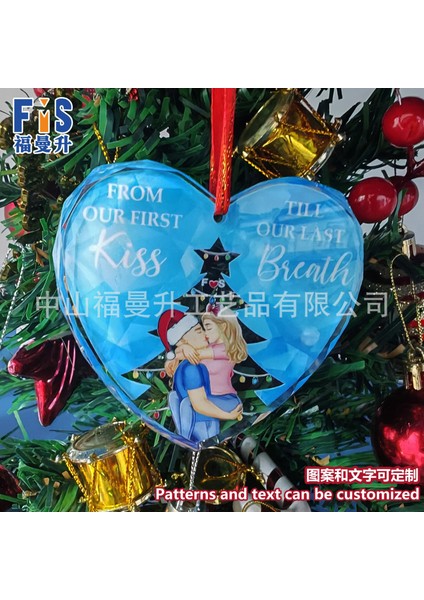 Kişiselleştirilmiş Cam Kolye Yaratıcı Noel Süsleri Diy Aile Adı Noel Ağacı Asılı Süslemeler (Yurt Dışından)