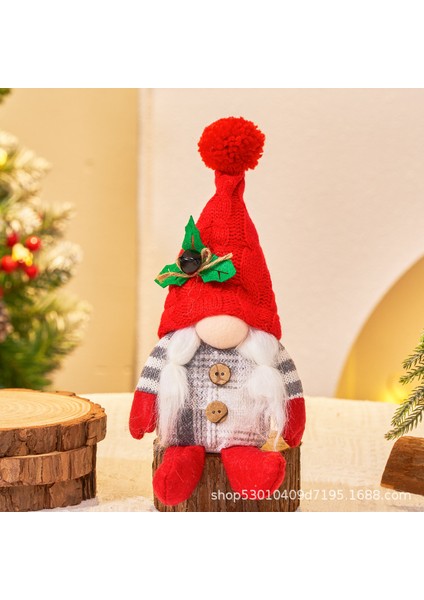 Noel Süsleri Sakallı Peluş Rudolph Meçhul Bebek Bebek Pencere Ön Büro Dekorasyonu Süsler (Yurt Dışından)