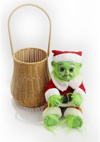 Yeşil Kürk Canavar Oyuncak Bebek Noel Grinch Peluş Bebek Süsleri Noel Temalı Süsler Grinch Bebeği (Yurt Dışından)