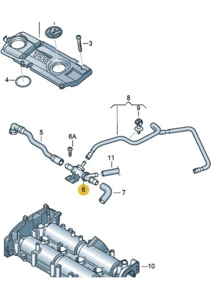 Seat Altea Xl 2008-2015 1.4tsi Caxa Caxc Motor Çek Valfi 03C103175G