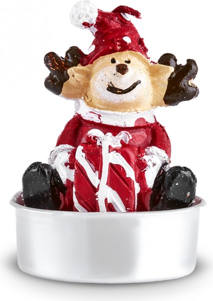 New Year Yılbaşı Bear 3'Lü Tealight Mum 13,8x4,8x7 Cm