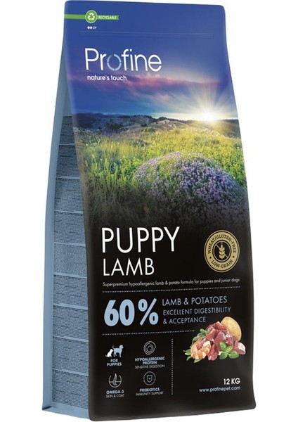 12KG Gluten Free Puppy Lamb Glutensiz Kuzu Etli Yavru Köpek Maması