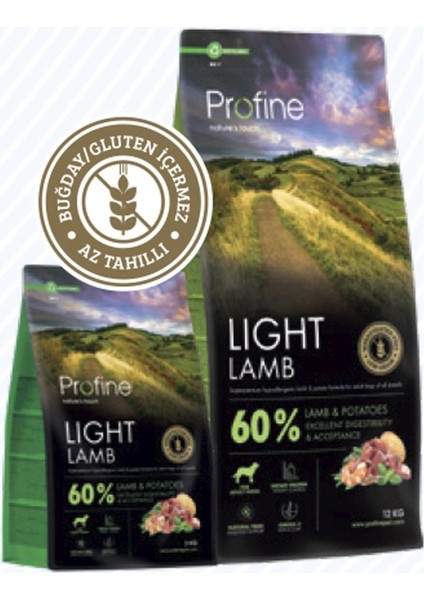 3kg Gluten Free Adult Lamb Light Glutensiz Diyet Kuzu Etli Yetişkin Köpek Maması