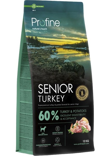 12 kg Gluten Free Senior Glutensiz Hindi Etli Yaşlı Köpek Maması