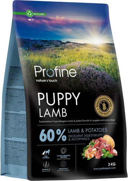 3 kg Gluten Free Puppy Lamb Glutensiz Kuzu Etli Yavru Köpek Maması