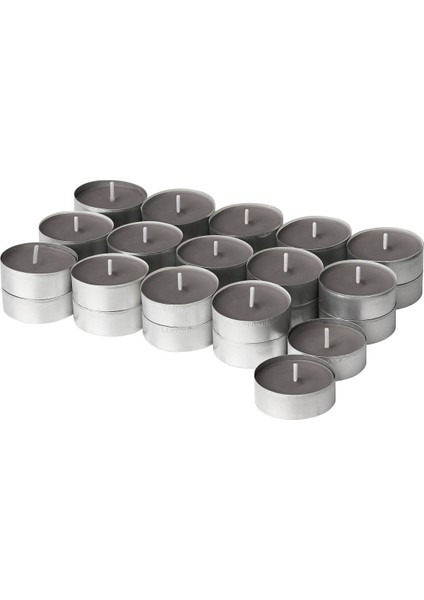 Kokulu Tealight Mum, Gri, 3.5 Saat, Şenlik Ateşi