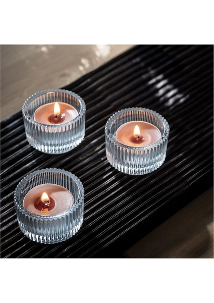 Kokulu Tealight Mum, Gri, 3.5 Saat, Şenlik Ateşi