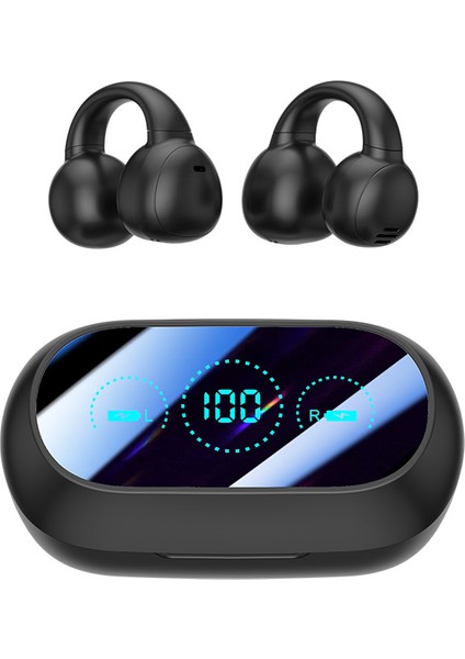 Kulak Içi Olmayan Klipsli Kablosuz Bluetooth Kulaklık, Dijital Ekran, Gürültü Azaltma, Yüksek Kaliteli, Arkası Açık Kulaklık (Yurt Dışından)