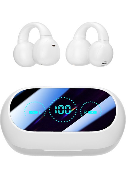 Kulak Içi Olmayan Klipsli Kablosuz Bluetooth Kulaklık, Dijital Ekran, Gürültü Azaltma, Yüksek Kaliteli, Arkası Açık Kulaklık (Yurt Dışından)