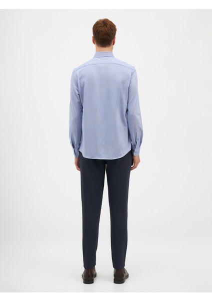 Erkek Modern Fıt Gömlek-Lacivert modelleri