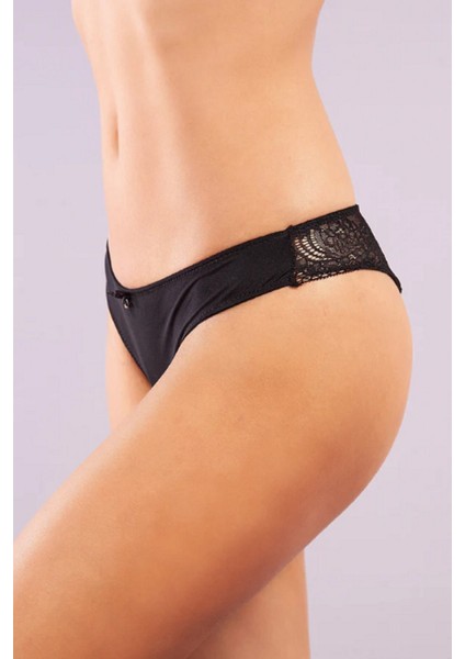 141-011 Gala Kadın Saten Dantel Detaylı Mini Slip & Külot
