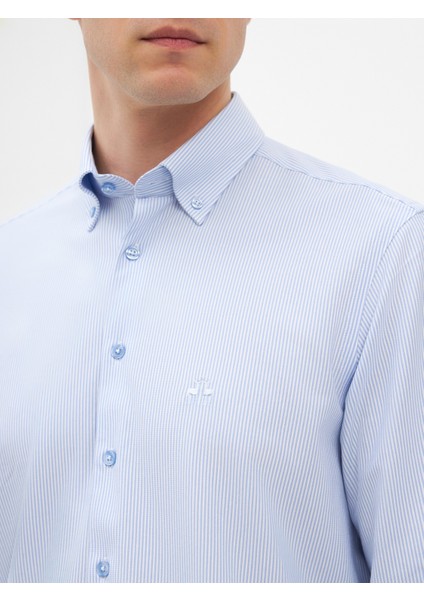 Erkek Modern Fıt Gömlek-Mavi indirimleri