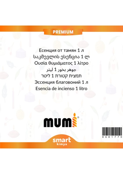 Premium Tütsü Mum Esansı 1 Litre fiyatları