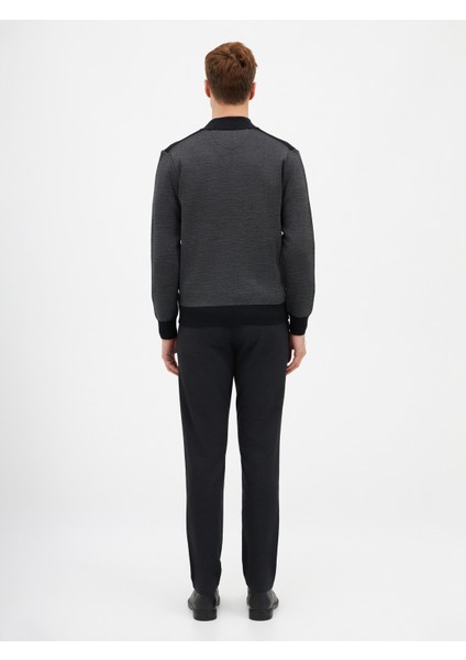 Erkek Regular Fıt Triko Kazak-Siyah modelleri