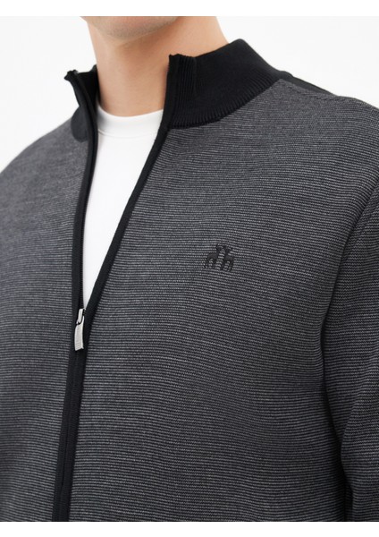 Erkek Regular Fıt Triko Kazak-Siyah indirimleri