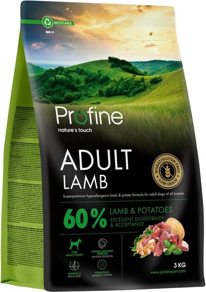 3 kg Gluten Free Adult Lamb Glutensiz Kuzu Etli Yetişkin Köpek Maması