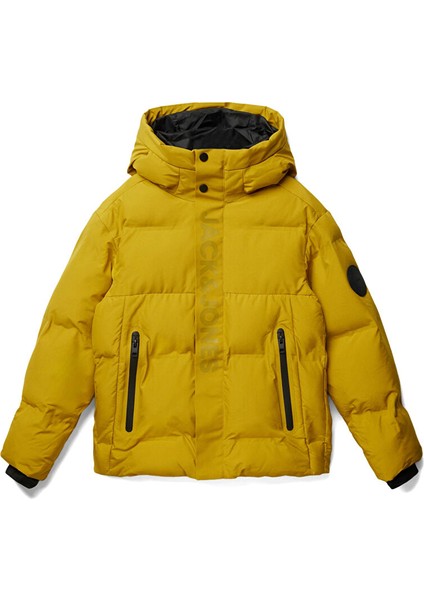 Jack & Jones Jack Jones Jcoalpha Puffer Jnr Çocuk Günlük Mont 12262162-GOLDEN-PALM Sarı