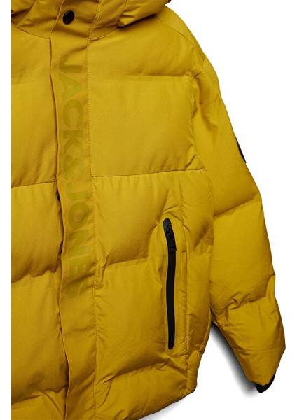 Jack & Jones Jack Jones Jcoalpha Puffer Jnr Çocuk Günlük Mont 12262162-GOLDEN-PALM Sarı