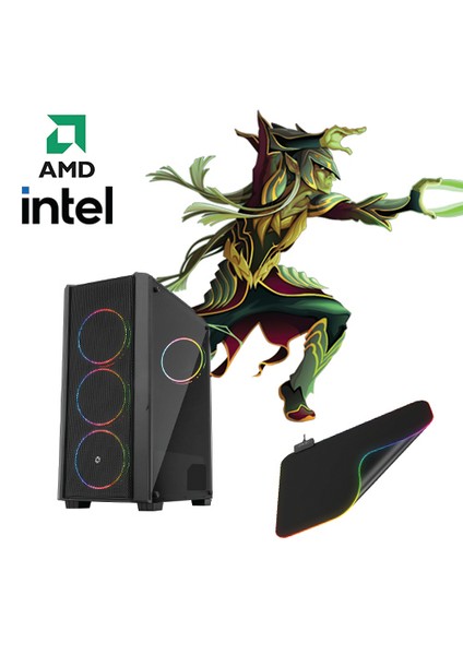 Gaming F30 Intel 12400F 16GB 512GB 8gbvg Oyun Bilgisayarı