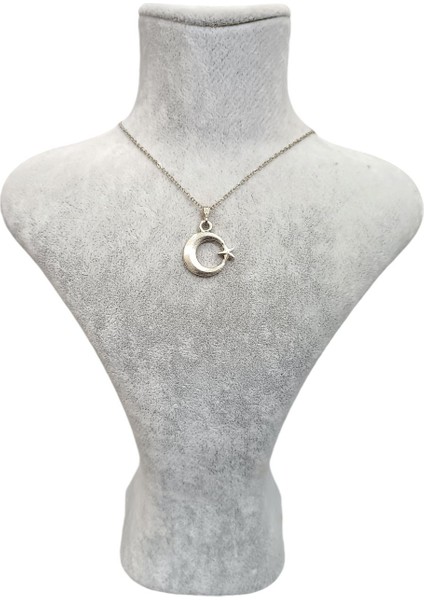 Ay Yıldız Türk Bayrağı Kararmaz Kolye