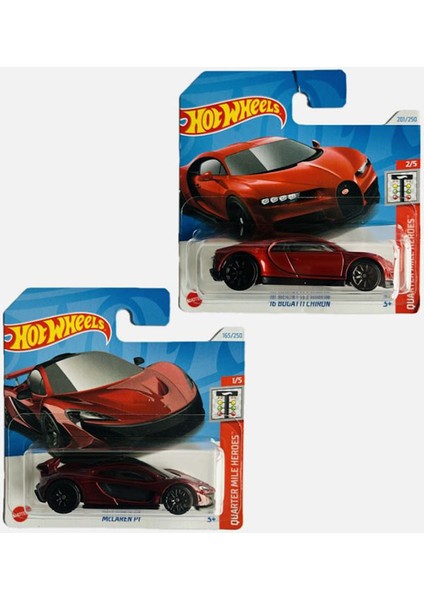 2 Araç Hot Wheels Set - Bugatti Chiron & Mclaren P1 (1/64)
