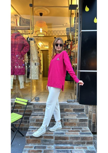 4163 Çelik Triko Pant-Ekru
