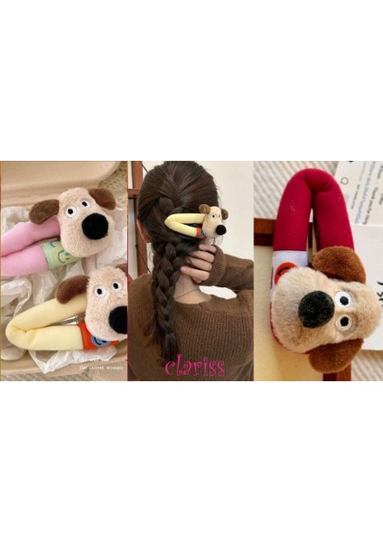 Köpek Peluş Çıt Çıt Toka