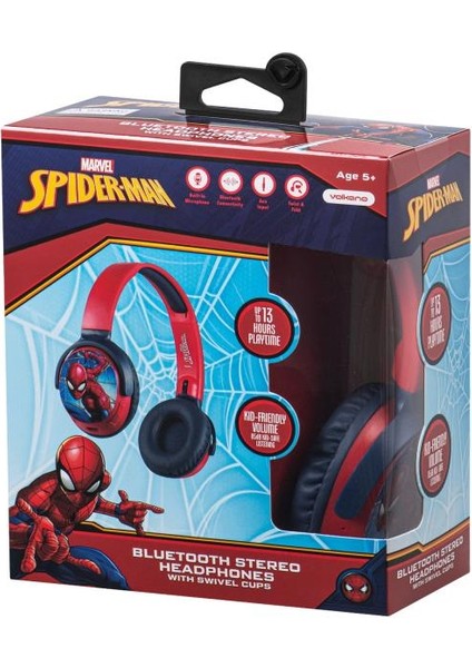 Bluetooth Kulaklık Marvel Spıderman Mikrofonlu Kablosuz Çocuk Kulaklığı MV-9955-SM