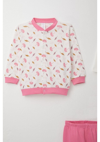 Kız Bebek Zıbınlı 3 Lü Takım Çiçek Desenli 4 Ay-1 Yaş, Beyaz modelleri