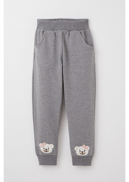 Kız Bebek Eşofman Takımı Sevimli Ayıcık Nakışlı Gülkurusu 9 Ay-3 Yaş modelleri