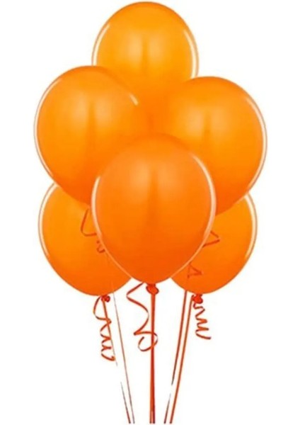 Doğum Günü Konsept Metalik Balon Turuncu 10 Adet
