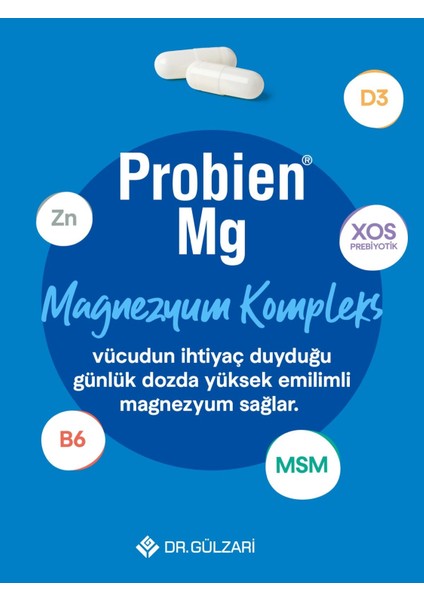 Mg Magnezyum Kompleks 60 Kapsül