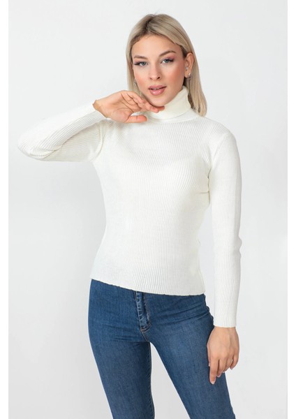 Unisex 3'lü Balıkçı Yaka Boğazlı Kaşkorse Kazak