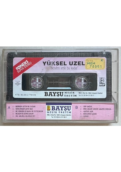Yüksel Uzel - Benden Artık Bu Kadar Kaset fiyatları